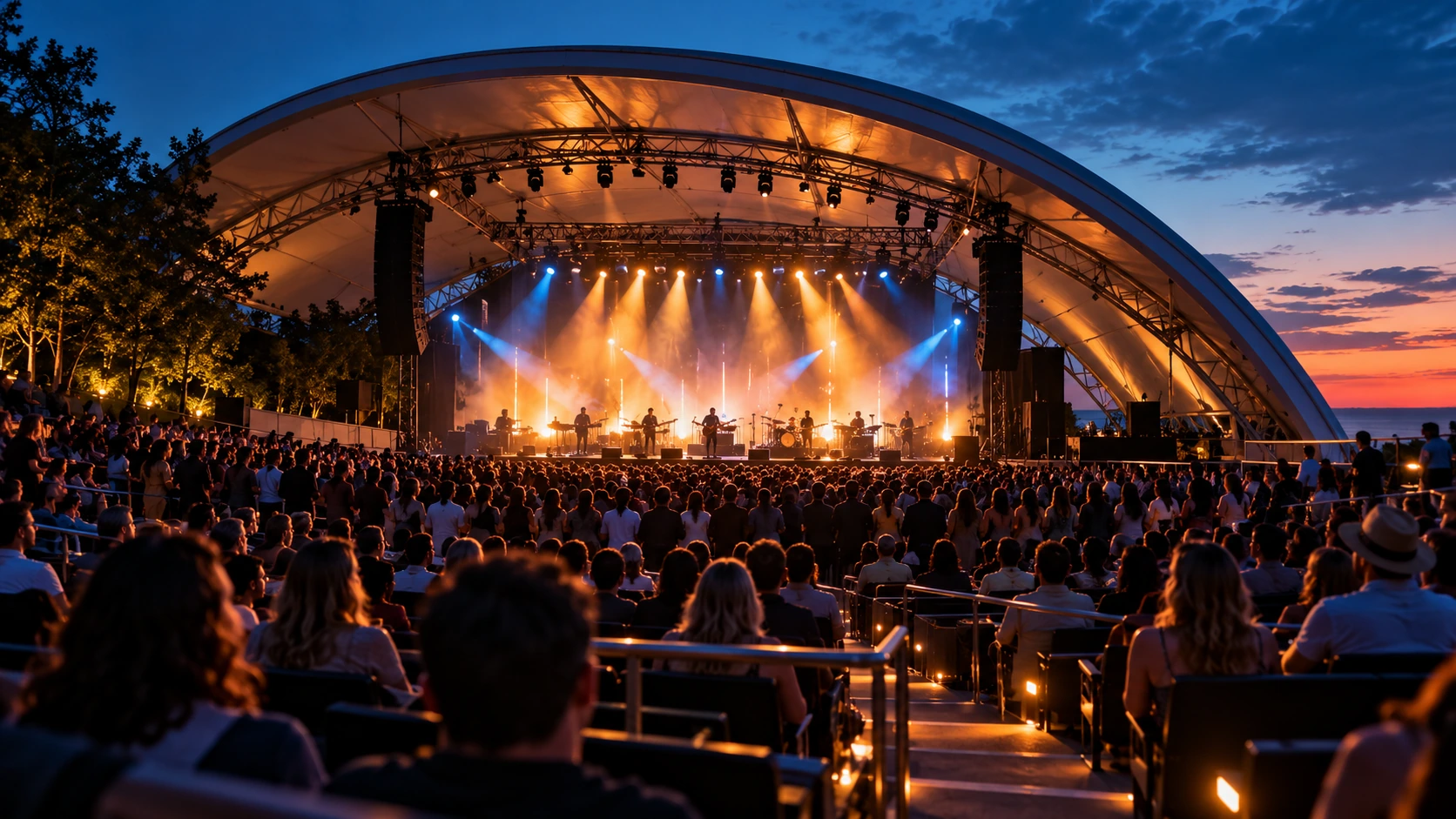 Open-air waterfront concert at Toronto’s RBC Amphitheatre