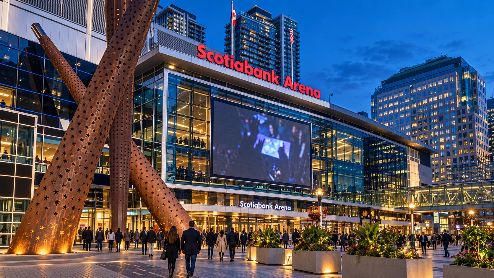 Scotiabank Arena exterior in downtown Toronto